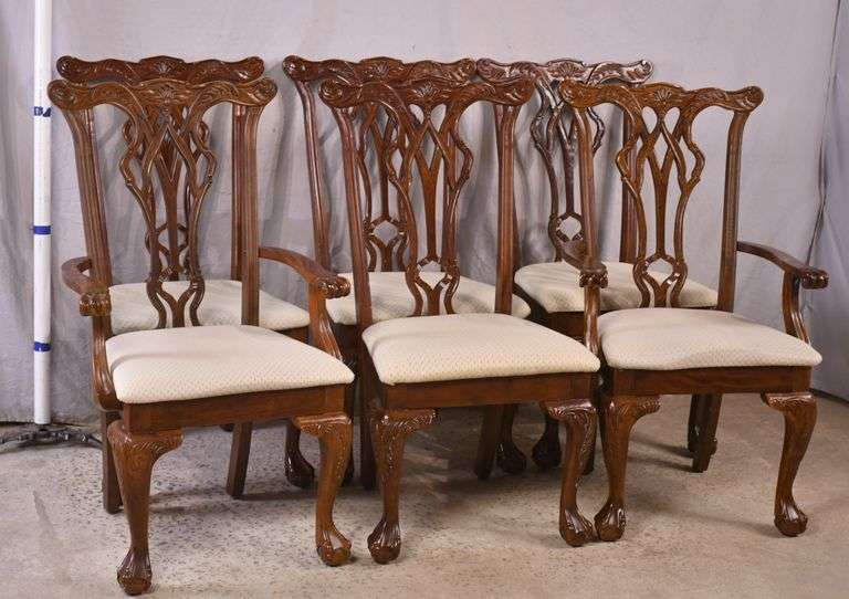 Antique chippendale dining 2025 chairs